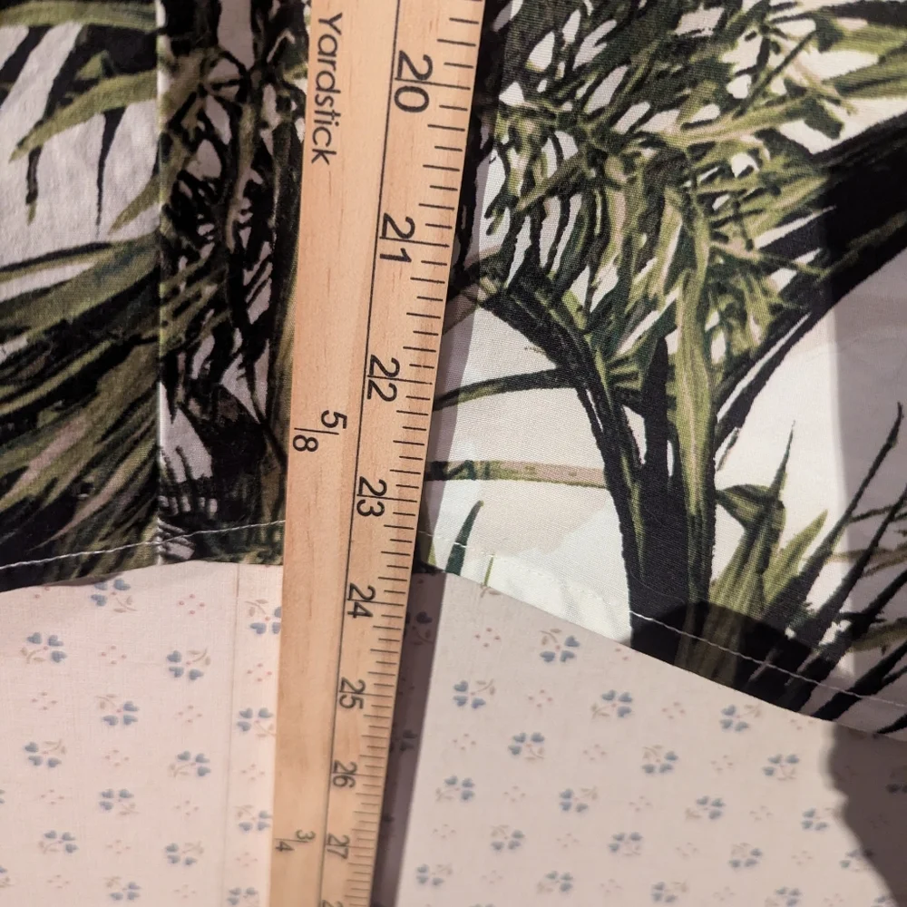 🫒 Worthington 12 Nature Trees Print Skirt, Cotton Small Pleats Office  Saturday